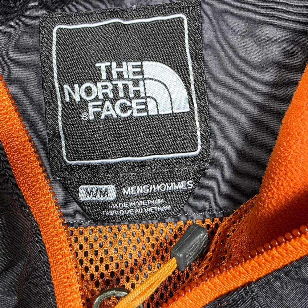 North Face Windbreaker Mens Medium Orange Grey White Hydrenalite Colorblock